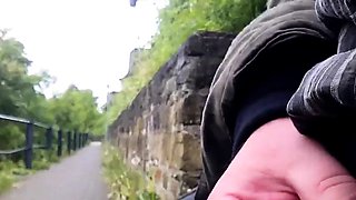 Outdoor Small Cock Masturbation Closeup