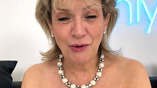 Big Boobed Blonde Masturbates With A Dildo In The Bathroom