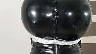 Body inflation dreams in latex (ass and breast expansion)