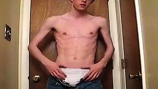 Nerdy Twink's Webcam Show Big Cock Reveal
