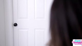 Sexy Asian Stepsisters Tease And Seduce Stepbrother On The Couch