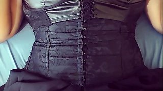 Gothic Girl Is Hot Right Now and Touches Her Huge Natural Tits with Brown Nipples