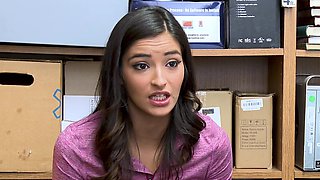 Emily gets Chad's massive cock in her mouth and on her tight Latino ass