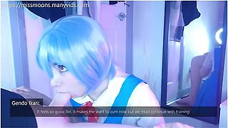 Rei Ayanami First Time, Fucks Rough With Her Big Oiled Ass, Makes Step Dad Cum Loads Over Cute Face