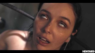Real Life Hentai - Nerdy Girl Creampied by Alien Monster In Shower