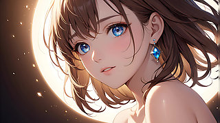 Quiet Joy: a Beautiful Young Woman in Magical Light