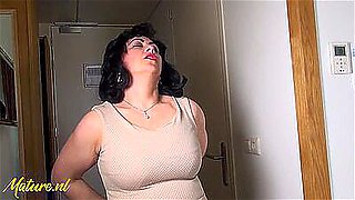 Dutch Housewife Virginia Shows Off Her Nice Tits, Ass & Fat Pussy!