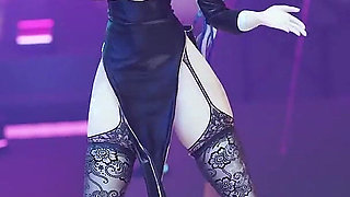 [mmd] Brilliant Marionette Black and White Erotic Fun Nun Meat Urinal Lewd Pattern Thong White Tiger Pussy