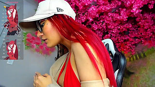 Latina with Red Hair and Perfect Hair Just Wants to Be Fucked and Leave Her Cum on Her Body