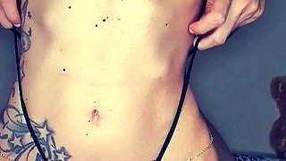 Stacked brunette goes solo toys and masturbation