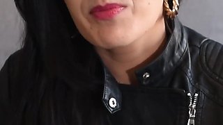 Mean Verbal and Spitting Humiliation in Latex and Boots, POV