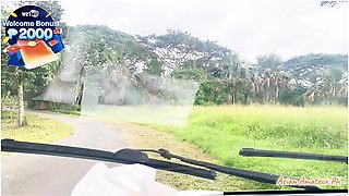 Uber Driver Couldnt Resist Asking For A Blowjob. Risky Public Outdoor Blowjob Cum In Mouth