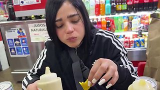 Amateur Petite Babe Estefani Doggystyle POV with Cousin-in-Law