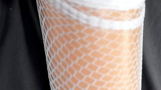 Blindfolded Slut with Tied Hands Screams From Double Penetration