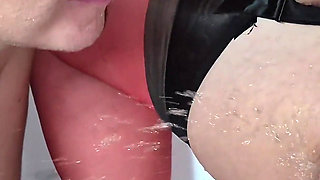 Wet Lesbian Games in Fetish Stockings and Pantyhose