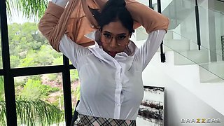 Raunchy spic MILF slut Citah gangbang clip