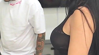 MILF Eager for Cock, Gets Fucked in Front of Her Stepdaughter in the Kitchen