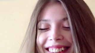 Russian girl during shooting homemade porn closeup cum delight...