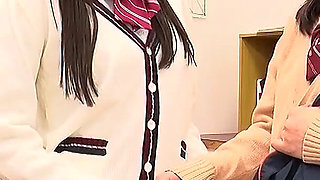 Bound Wrists, Tongue on Stiff Nipples, a Wetting Accident Under Her College Skirt. Chiharu Explores Aoi’s Senior Dominance.