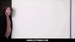 Adorable fat teenager daughter-in-law blake valentine tempts stepdad to get out of trouble