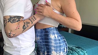 Sexy Blonde Babe With Big Boobs Strips Bra