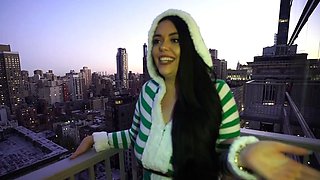 Hot charmer brunette fucked hardcore in office pov
