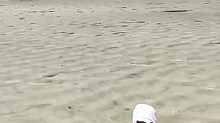 Flashing Twerking at a Beach in Africa