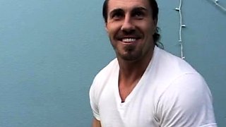 Gorgeous brunette babe fucked hardcore in the bathroom