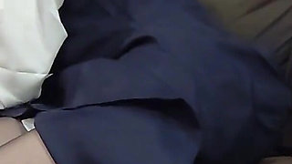 I Got Cum From Cunnilingus on All Fours. a Neat and Clean Schoolgirl in a Uniform Sucks Cock. Cowgirl Creampie on the Sofa.