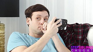 Alex Charger's big cock smut by Step Siblings Caught