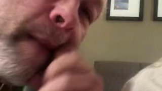 Verbal Top Feeds Submissive Faggot CIM Cum Play Swallow