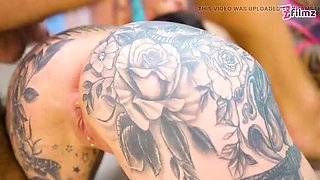 Inked Girls Orgy: Squirting, Anal, Double Penetration & Blowjobs