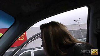 Hot Czech teen gets down and dirty in front of BF in car POV