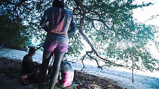 Plastic mantrap's threesome sex