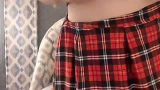 Brutal masturbation of a student to the point of squirting