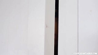 Husband and Wife's First Threesome Fantasy - Lingerie, Cumshot & Sensual Fun