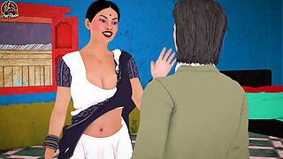 Hot Indian Bhabhi Teaches Kama Sutra to Young Tenant and Gets Her Pussy Fucked Hard - Hindi Sex
