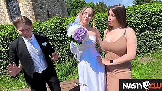Cuckold Groom Finds His Bride Busy In The Van With Another Man
