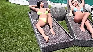 Hailey Rose, The Dan Dangler - Poolside Threesome With Big