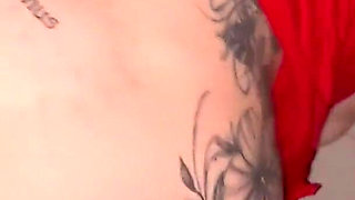POV Tattooed Redhead on All Fours Asked for Milk in Her Pussy and Came in Her Mouth