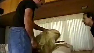 Blonde wife gets used and umiliated by hubby and friend ft. Dp, Cum, Milf, Housewife  Slave: Porn