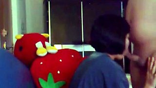 Asian Babe Sucks and Doggy Fucks