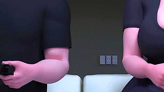 Late Night Gaming with Big Tits Stepsister Gone Wrong! - Mansion Days - 3D Taboo Game