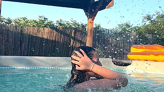 Sexy Pool Tease in a Tiny Bikini