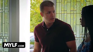 Mylf - fortunate stud accidentally caught magnificent blonde cougar ambling at home with her melons exposed