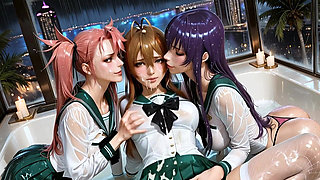 Compilation Featuring Busty, Big-assed Girls in Intense Sexual Action. Waifu Hentai Animation.