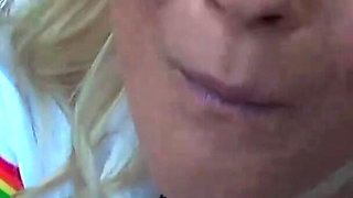 Horny teacher cums in student's mouth