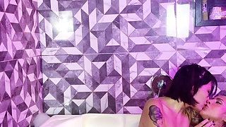 Prank and Hot Kisses with My Friend in the Bathtub
