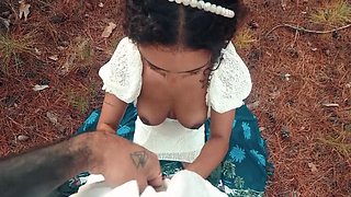 Busty Latina Teen Fucks in Forest - Amateur Outdoor Sex
