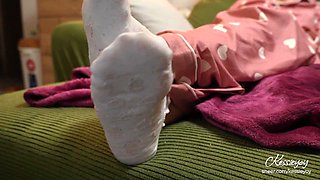 Ultra-kinky Stepsis in Lovely Pj's Destroyed My Climax with Her Petite Soles